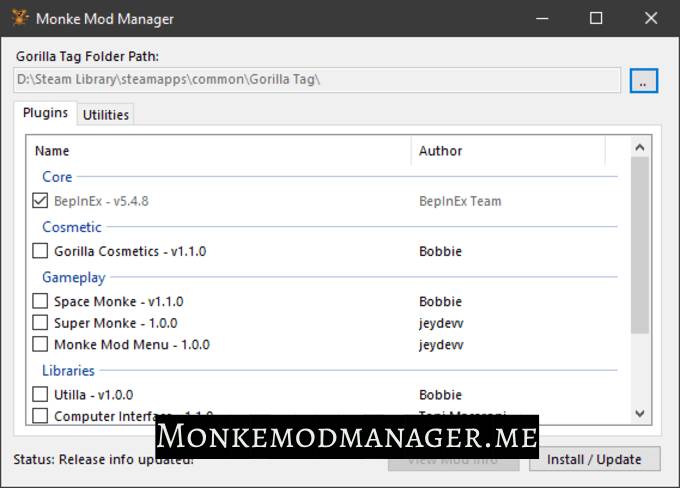 monke mod manager Screenshot